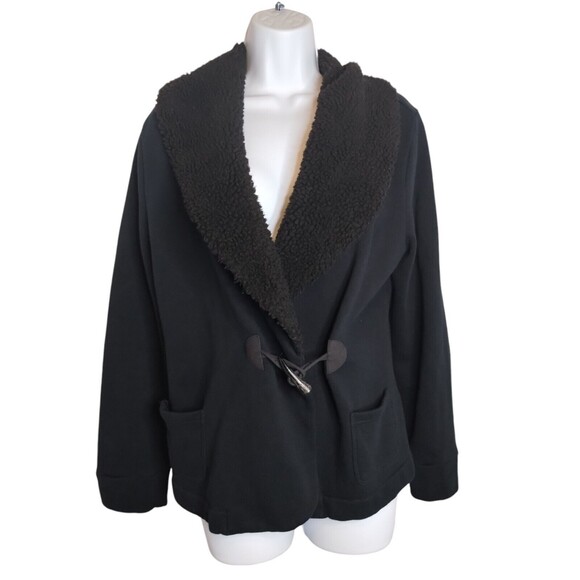 Lauren Jeans Ralph Lauren Jacket Women Large Faux Shearling Double Breasted Coat - Picture 1 of 7